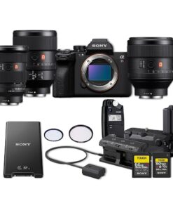 Sony Alpha a7R V Full-Frame Mirrorless Interchangeable Lens Camera Body - 61 Megapixels - Autofocus System & 4K Video Recording Bundle with FE 24-70mm, FE 135mm, FE 85mm, and...